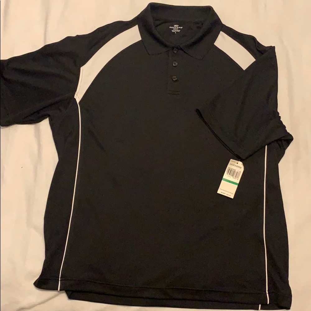 Dockers black golf shirt. Size large